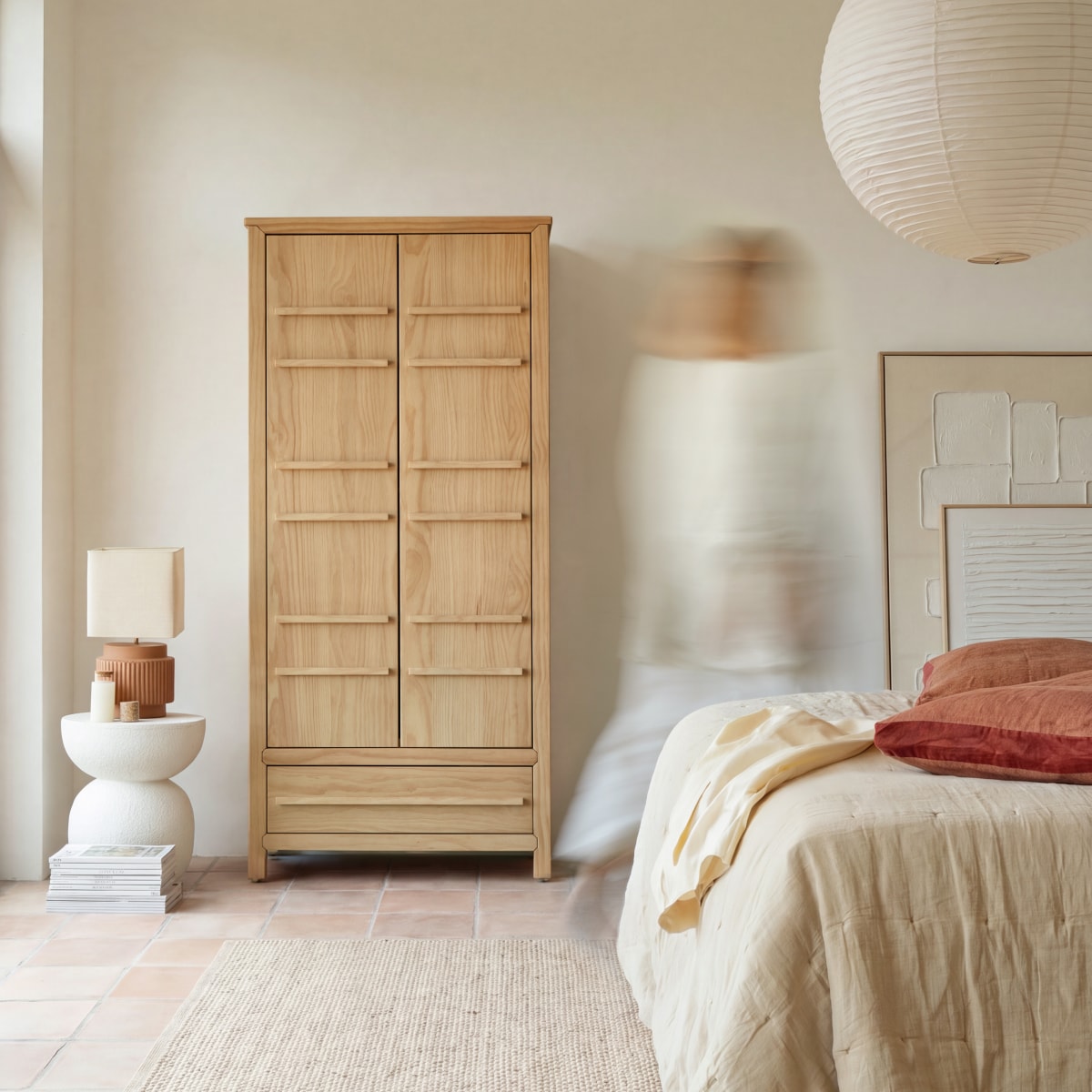 Armoire en Pin massif, QONG naturel, TIKAMOON