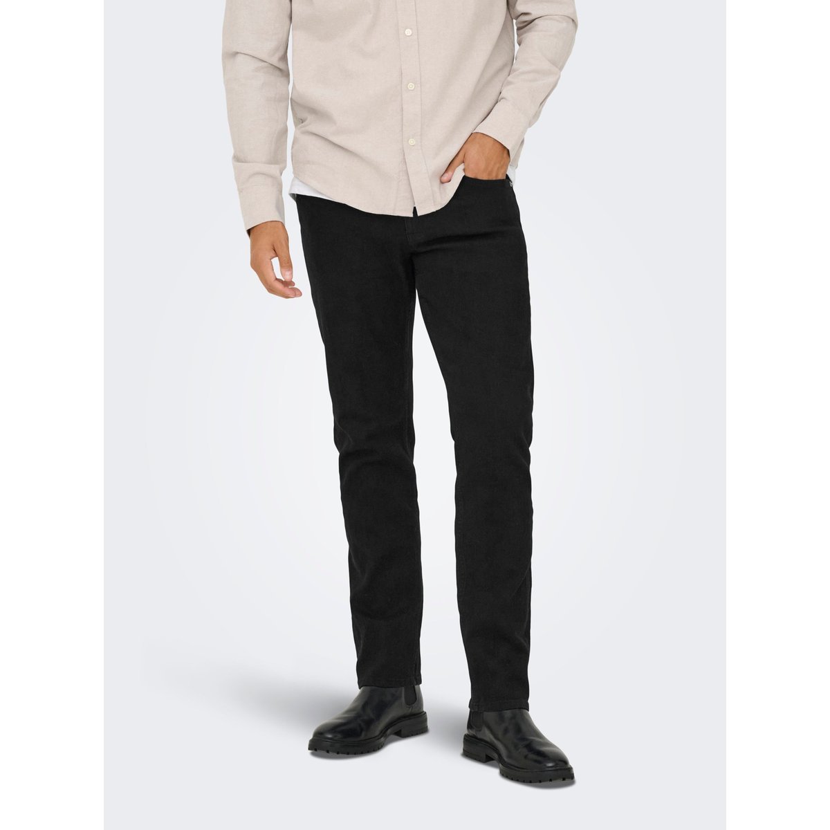 Coupe Regular black denim 1, ONLY & SONS
