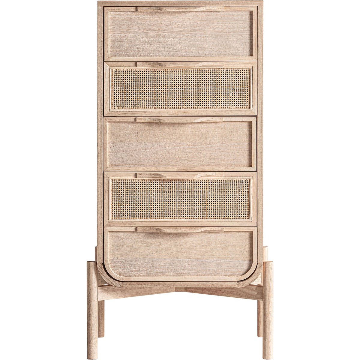 Commode en bois de frêne et rotin bois clair et rotin naturel, RECOLLECTION