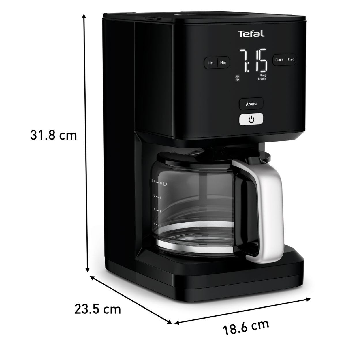 Cafetière filtre CM600810 SMARTN LIGHT noir, TEFAL