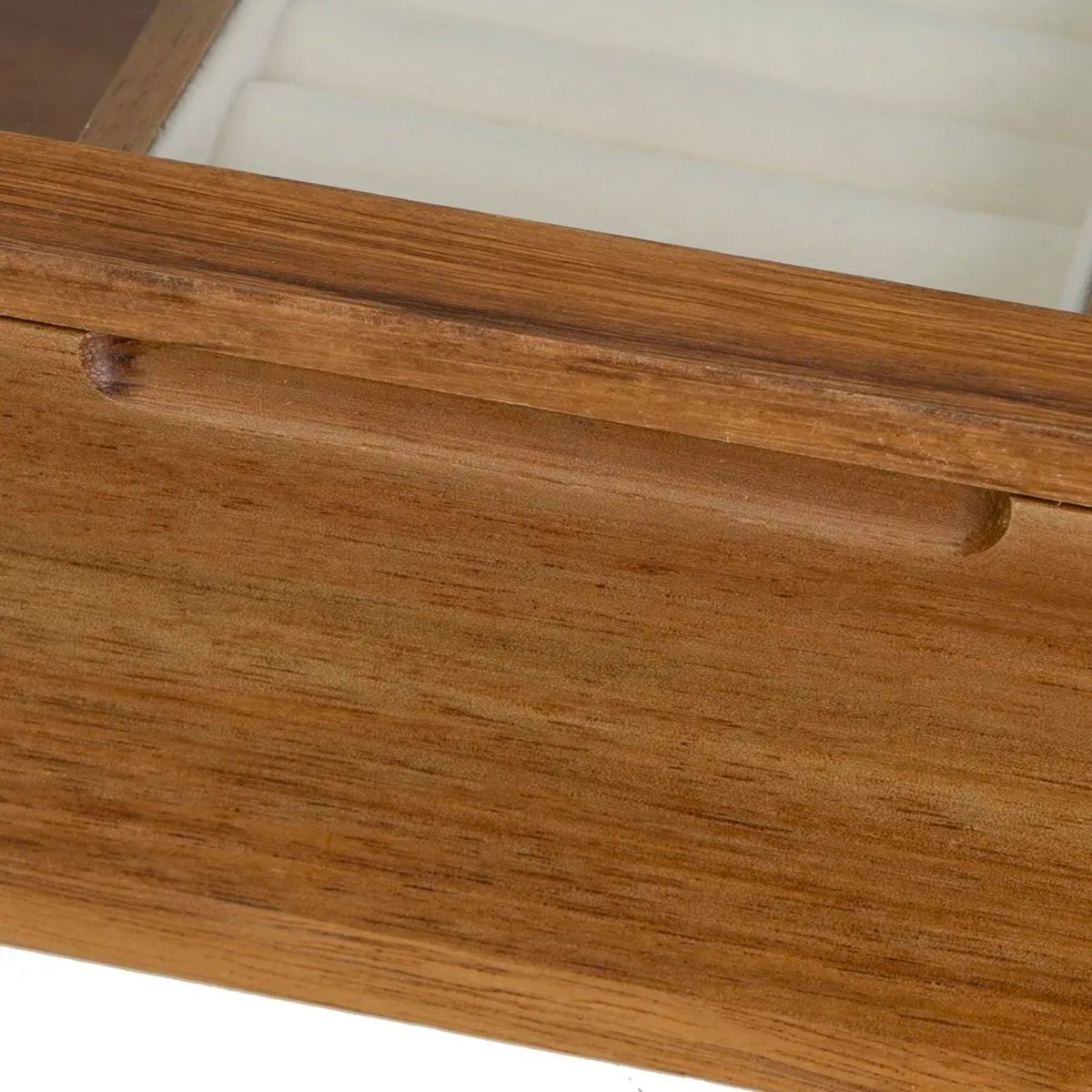 Boîte à bijoux en bois d'acacia et verre 24x16x6.5cm bois, WADIGA