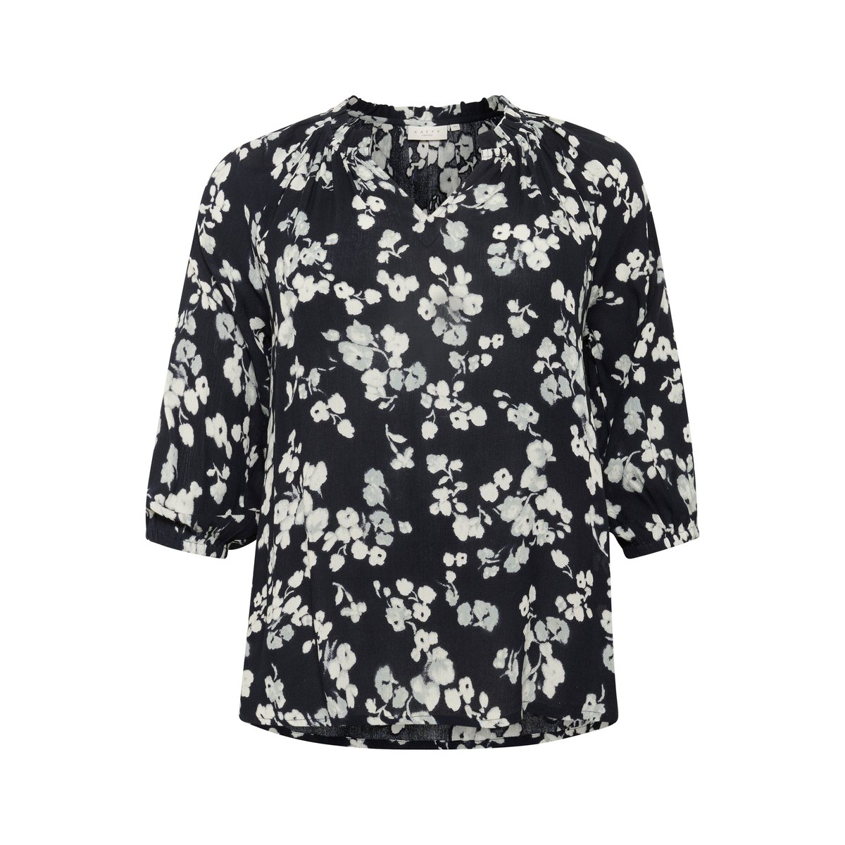 Blouse à manches longues imprimé marine flower, KAFFE CURVE
