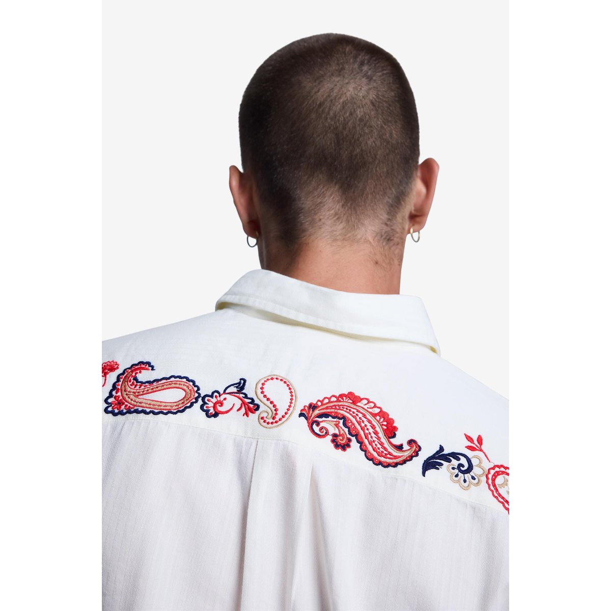 Chemise brodée beige, DESIGUAL