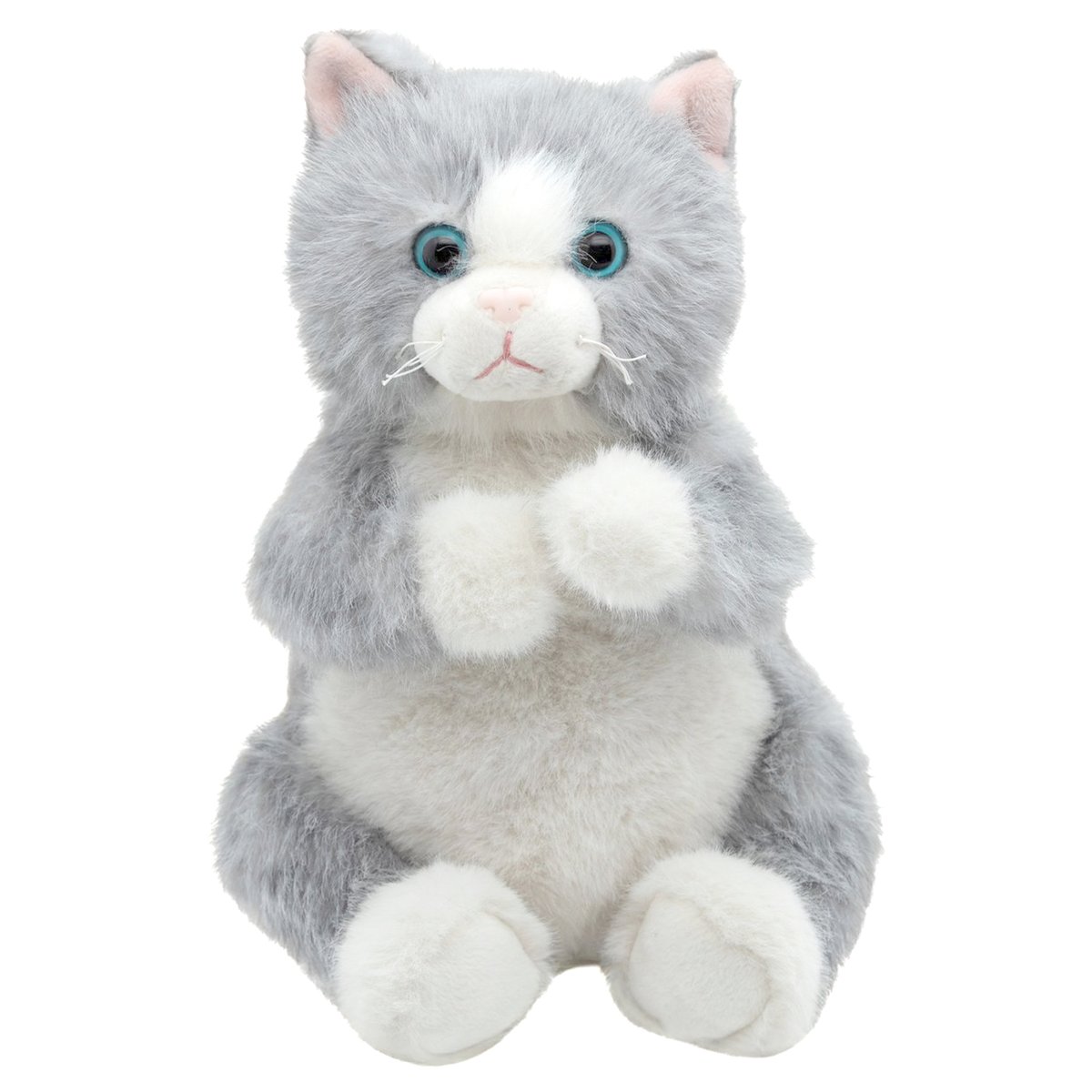 Peluche doudou chat pour enfant gris clair, SEVIRA KIDS