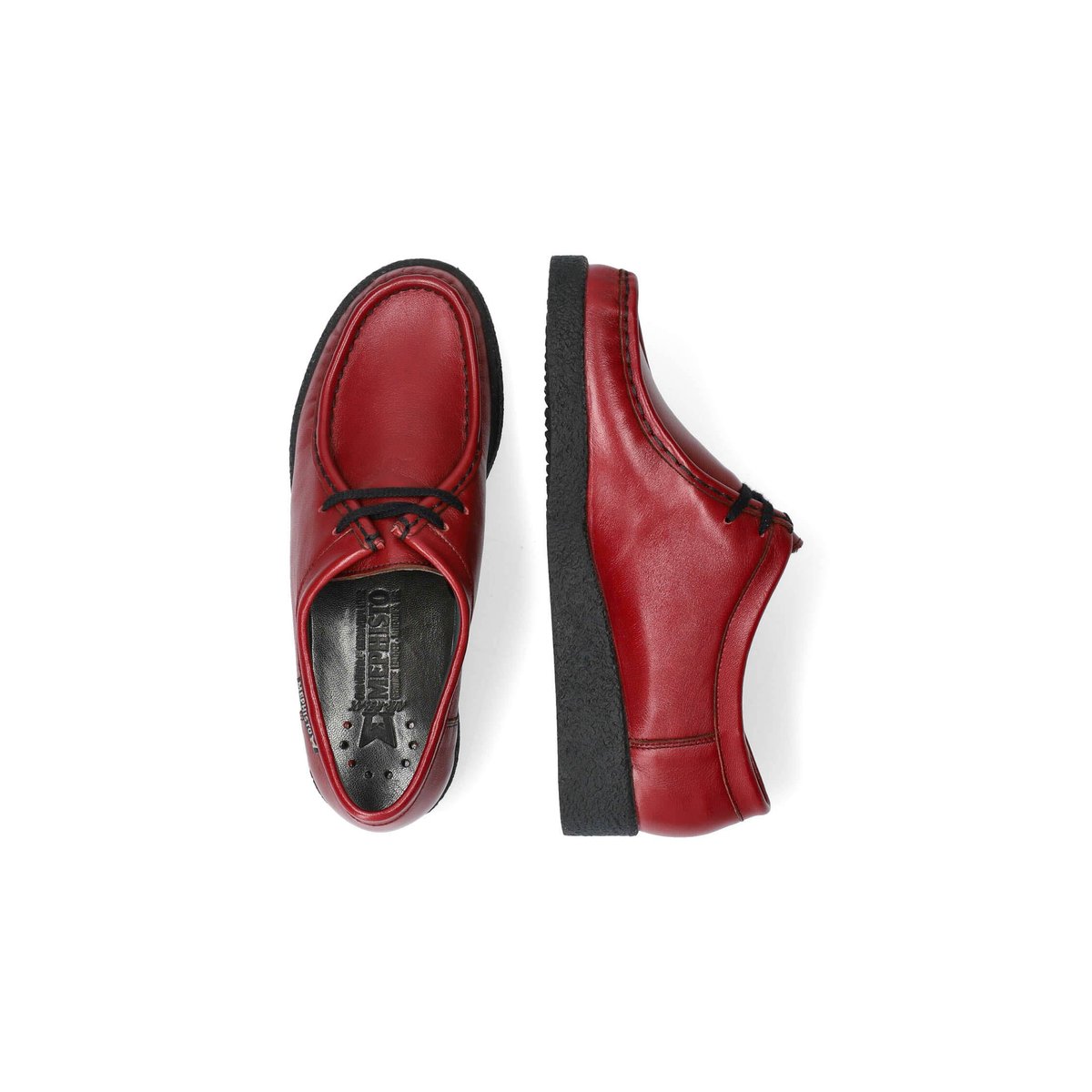 Mocassins en cuir CHRISTY rouge 1481, MEPHISTO