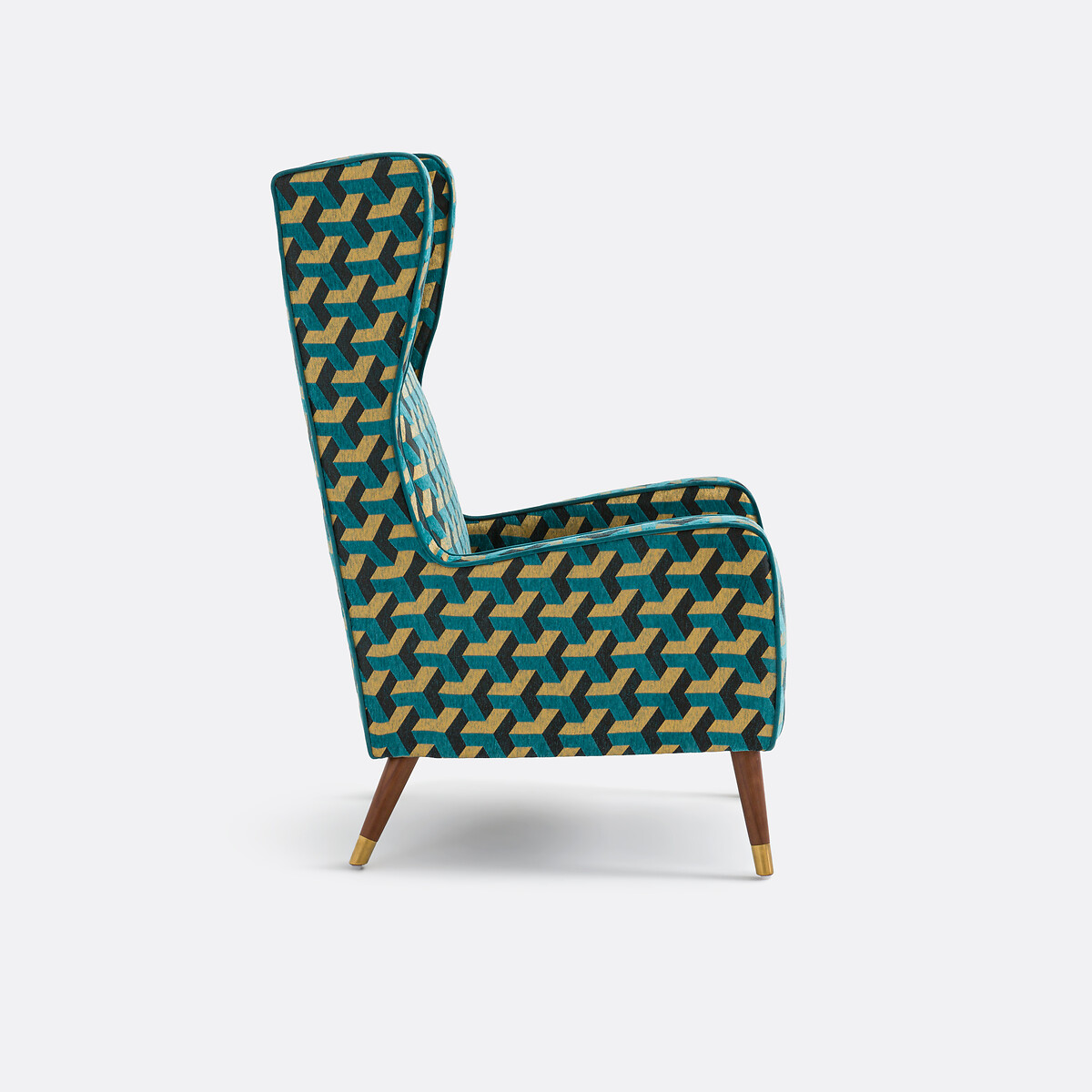 Sillón XXL, terciopelo, (Y) motivo azul/amarillo, LA REDOUTE INTERIEURS