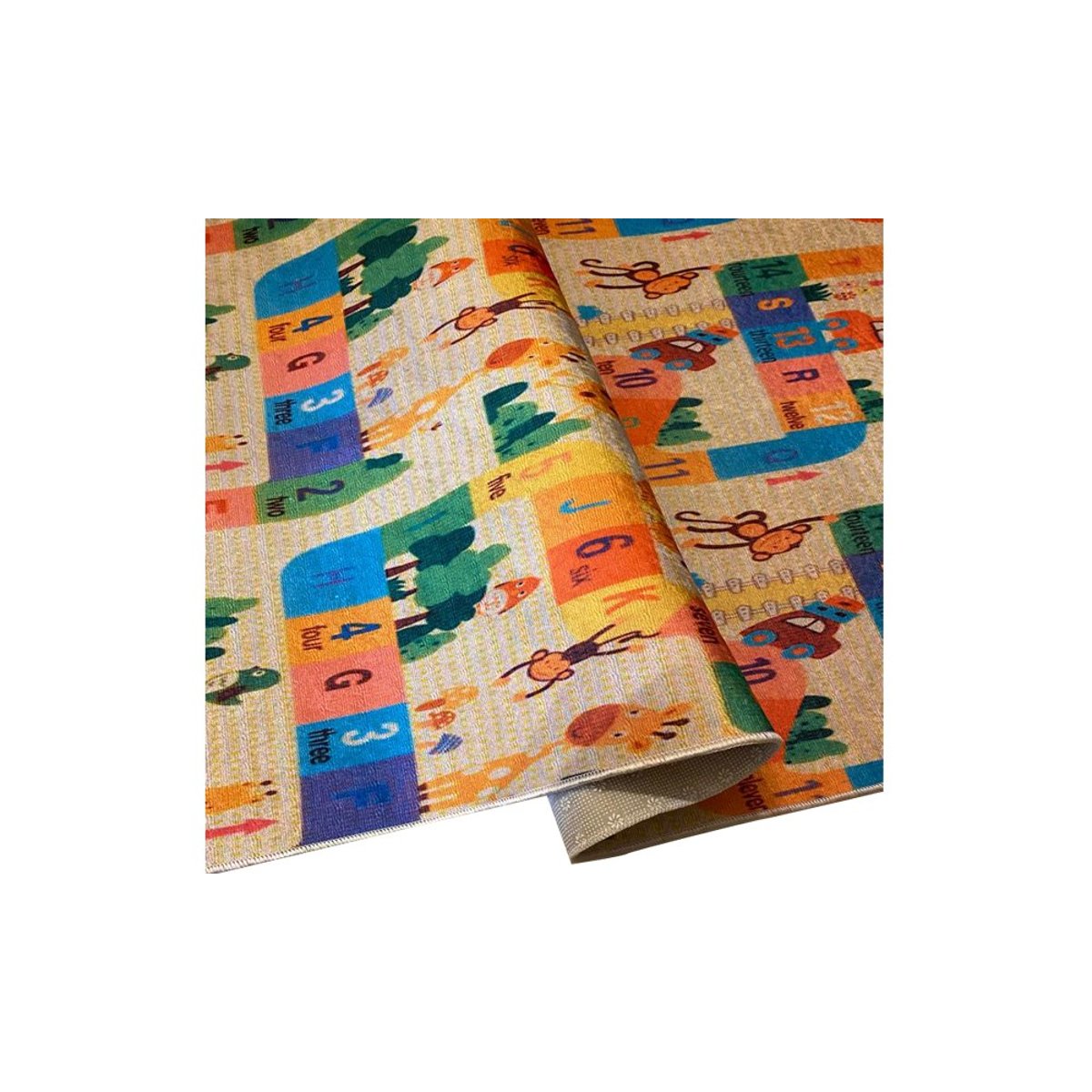 Tapis chambre enfant Savane beige, EDEN