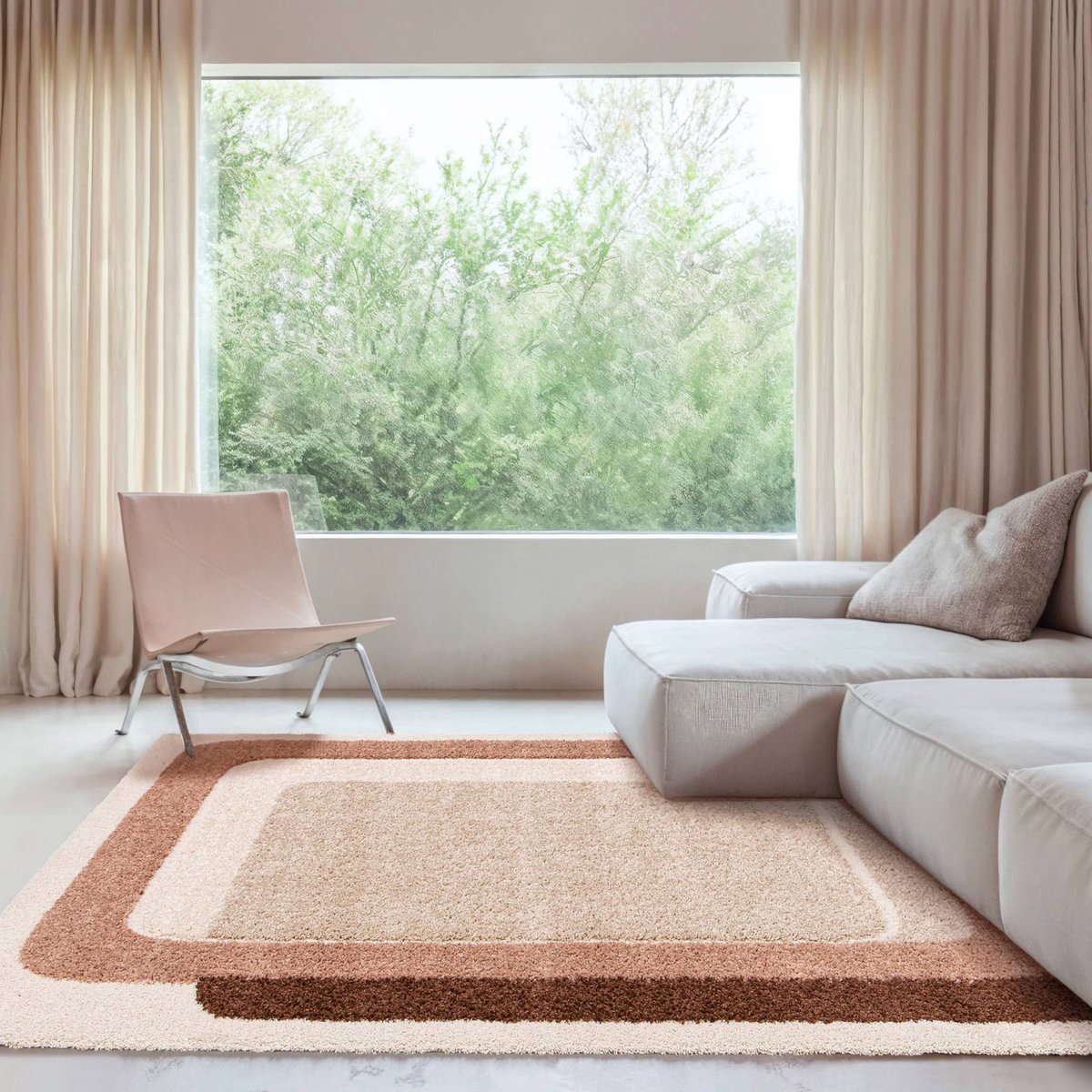 Tapis intérieur rectangulaire contemporain OLLI multicolore, SWEEEK