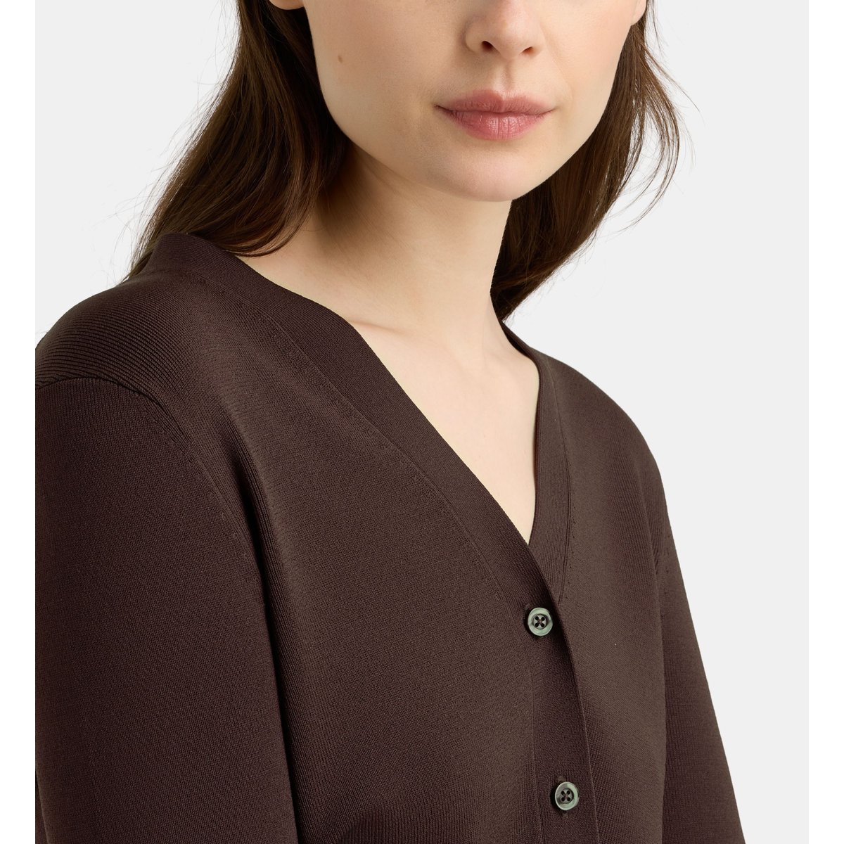 Gilet faya g stretch marron chocolat, GALERIES LAFAYETTE