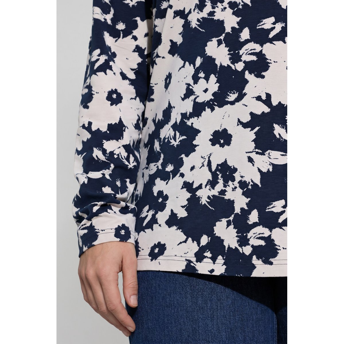 T-shirt en coton bio marine, ULLA POPKEN