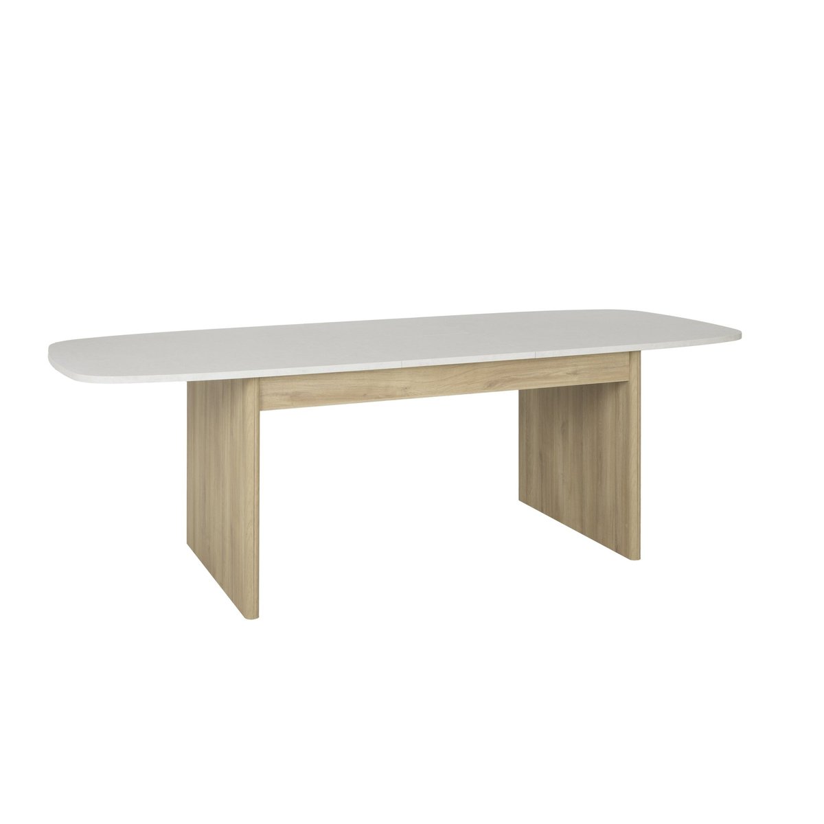 Table rectangulaire imitation bois naturel beige, DIAGONE