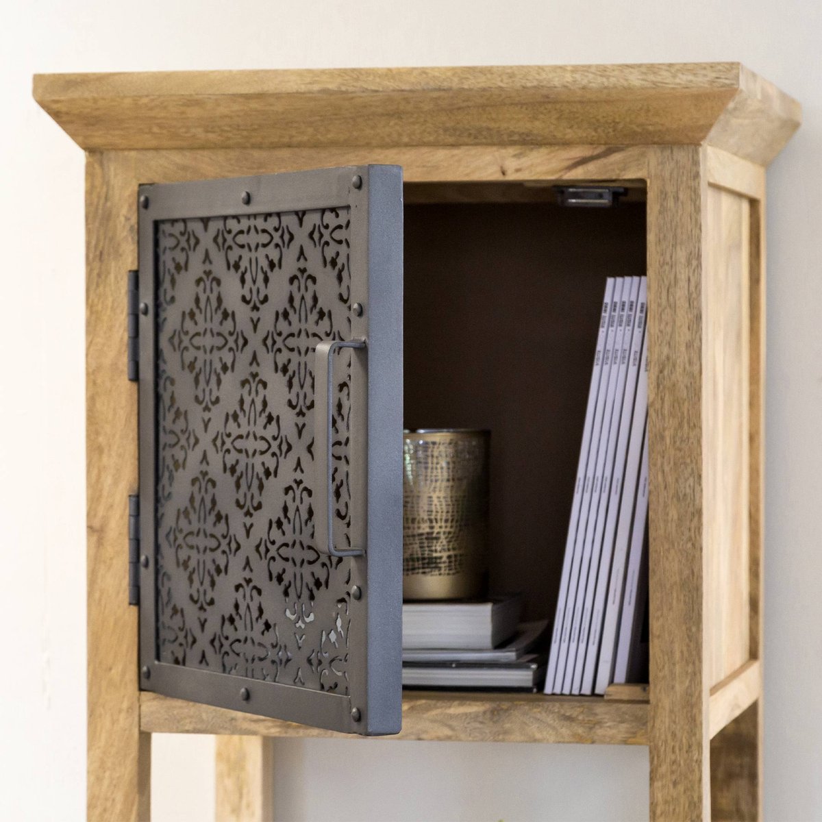 Colonne en bois de manguier SAHARA noir, MADE IN MEUBLES