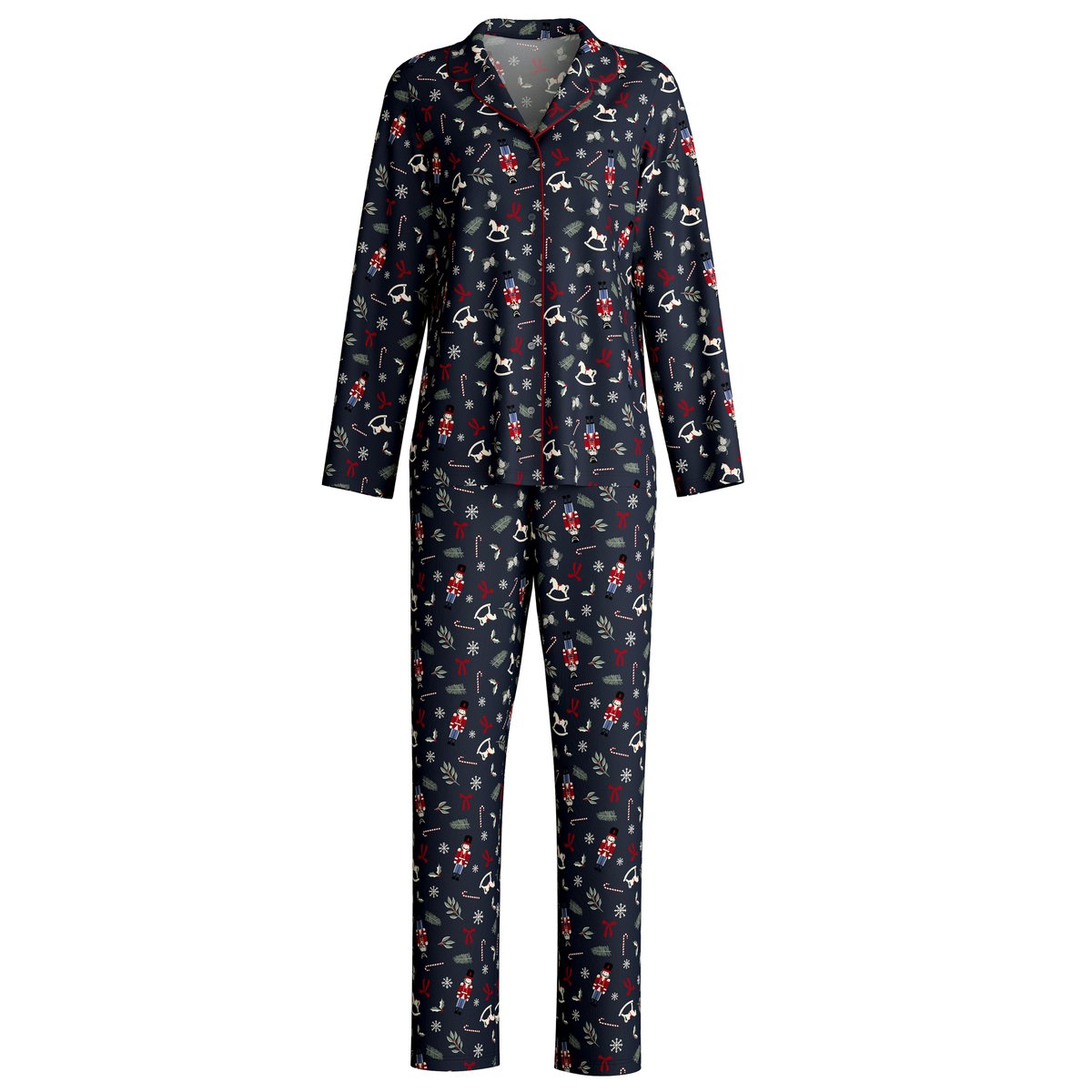 Pyjama boutonné sur toute la longueur manches longues Coton FAMILY & FRIENDS saphir bleu, CALIDA