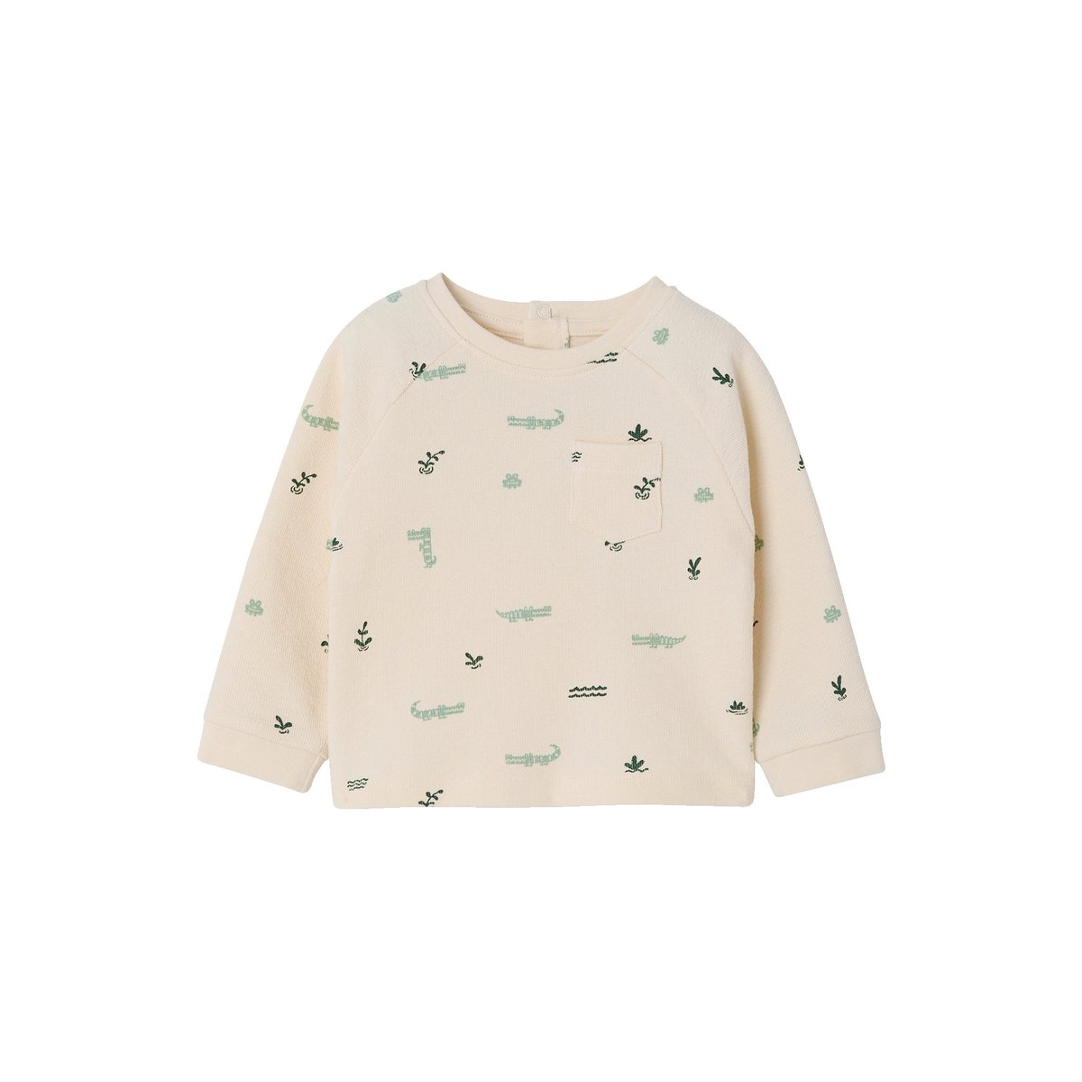 T-shirt manches longues vanille, VERTBAUDET