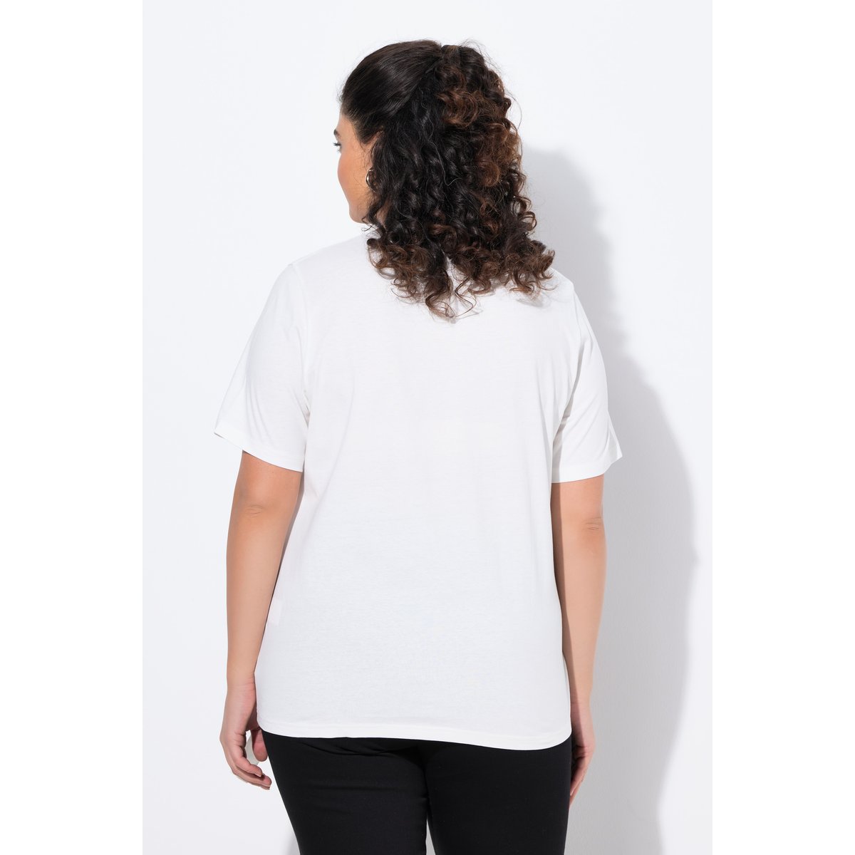 T-shirt, motif flamants roses blanc cassé, ULLA POPKEN