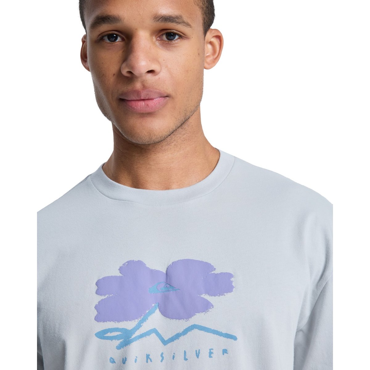 T-Shirt à manches courtes STRUCTURED FLOWER gris micro chip, QUIKSILVER