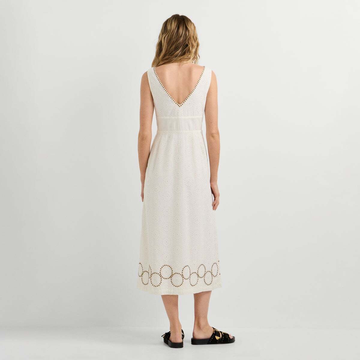 Robe Longue À Détails Ajourés blanc, PEPE JEANS