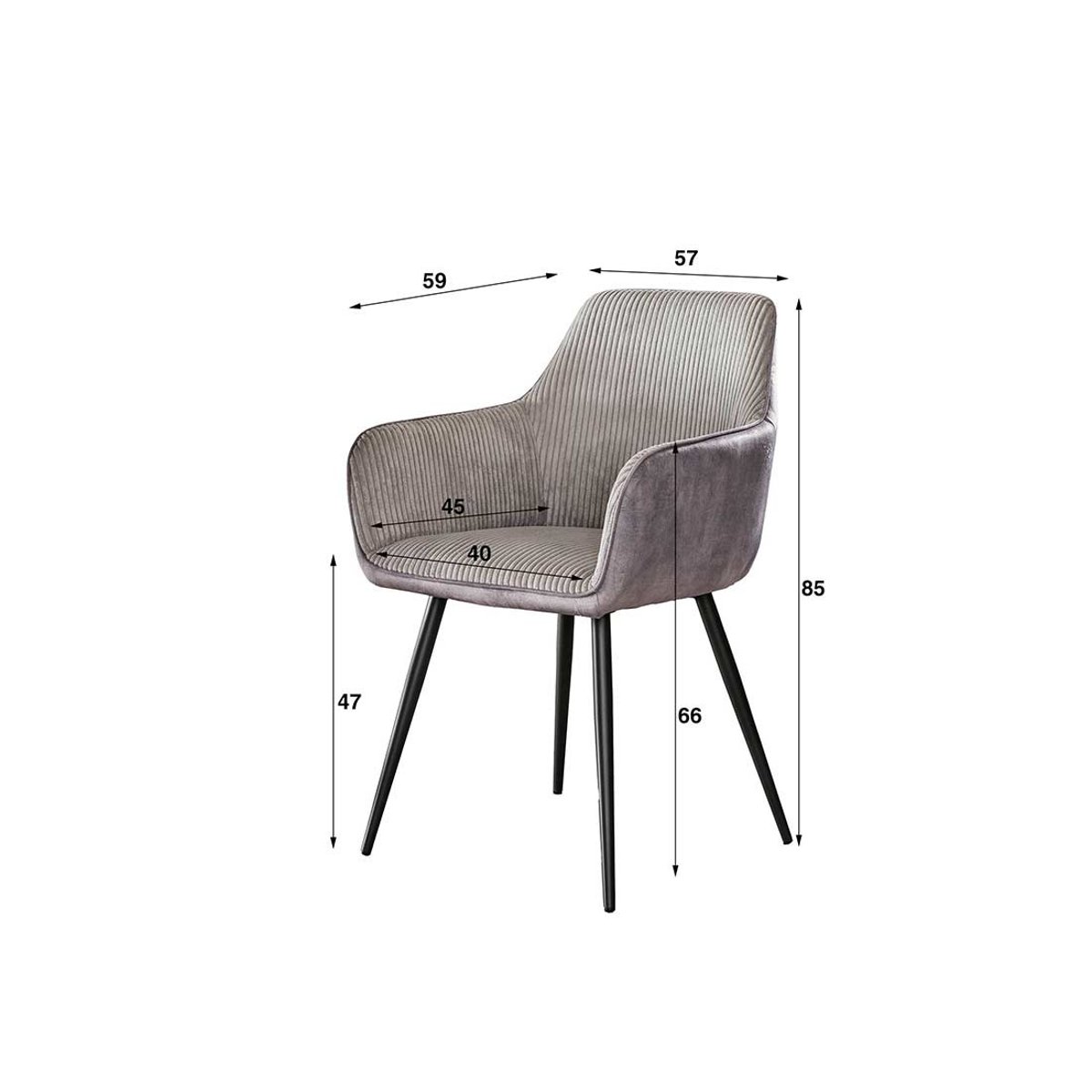Fauteuil - LORMI gris, BEST MOBILIER
