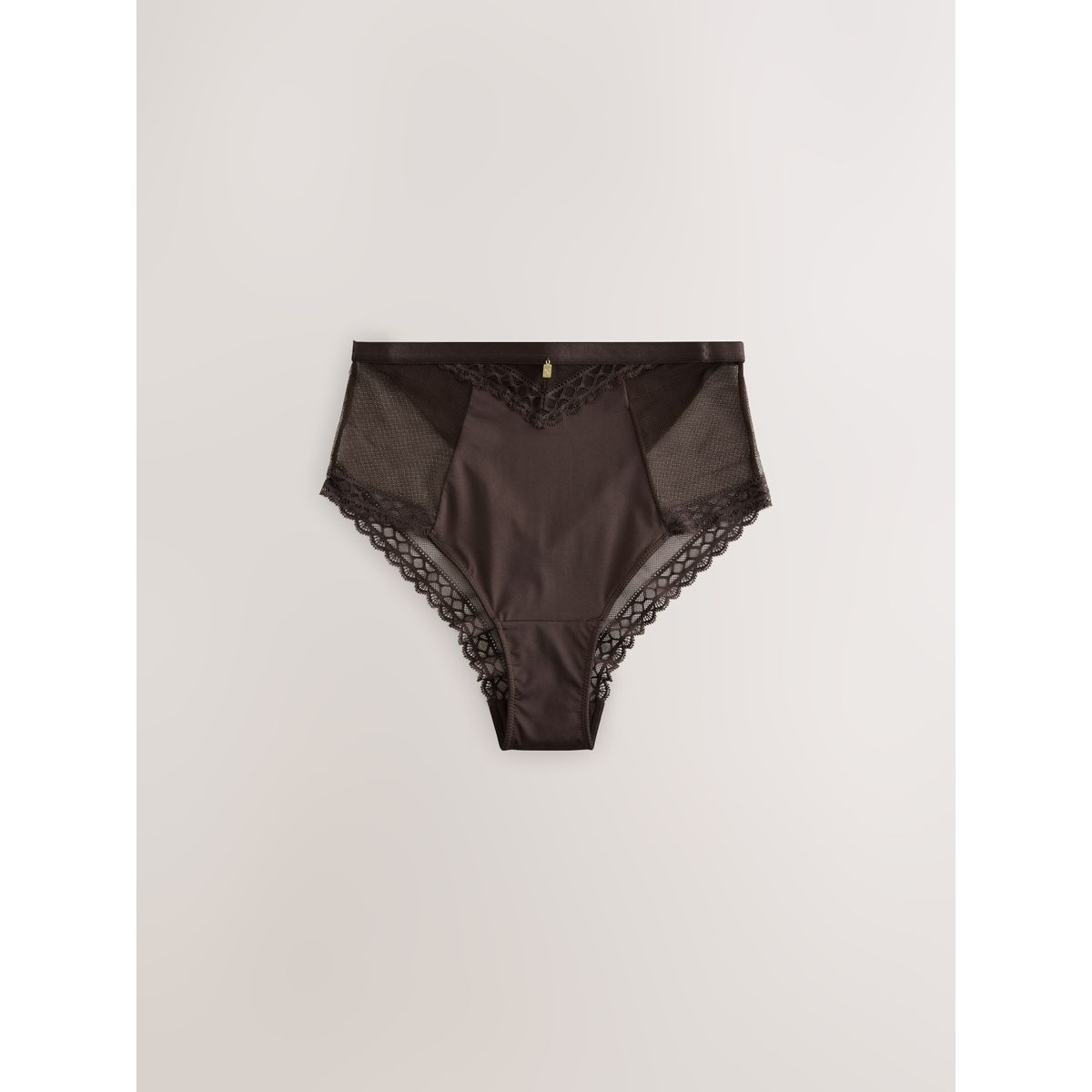Culotte en dentelle à effet lissant marron chocolat, NEXT
