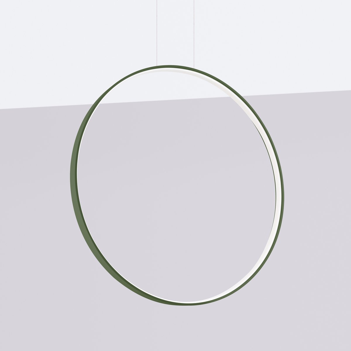 Suspension Aluminium Vert Olive LED 1 Rio vert olive, EDEN