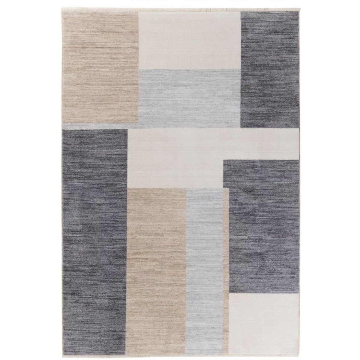 Tapis moderne tissé plat MORY gris, NOVATREND