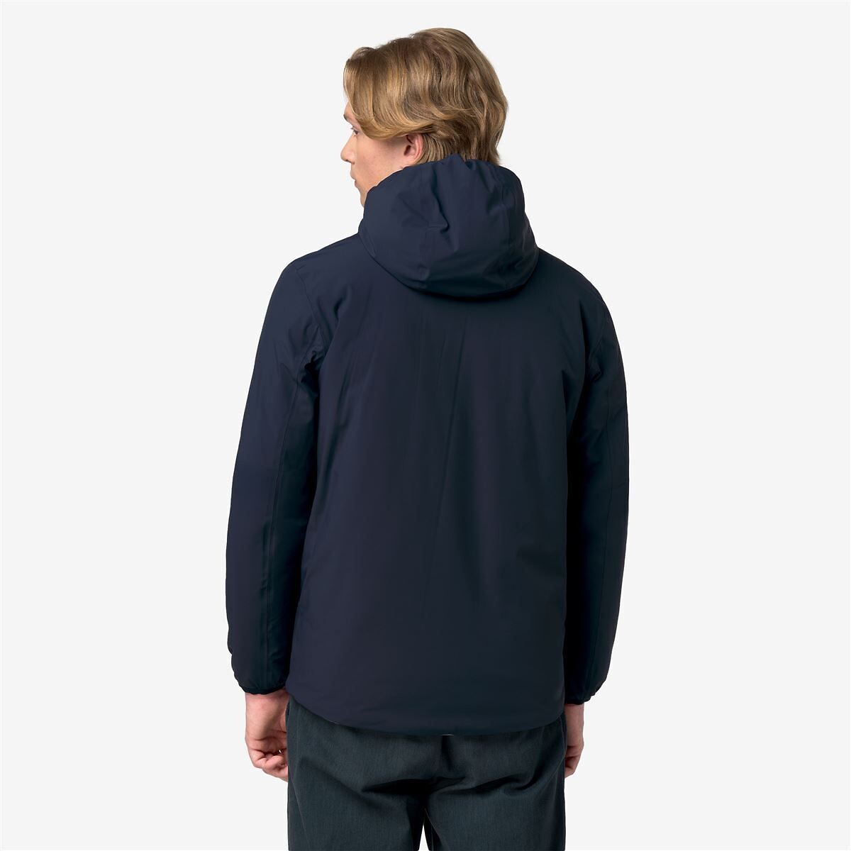 Parka courte, réversible, JACK ST WARM bleu marine/vert, K-WAY