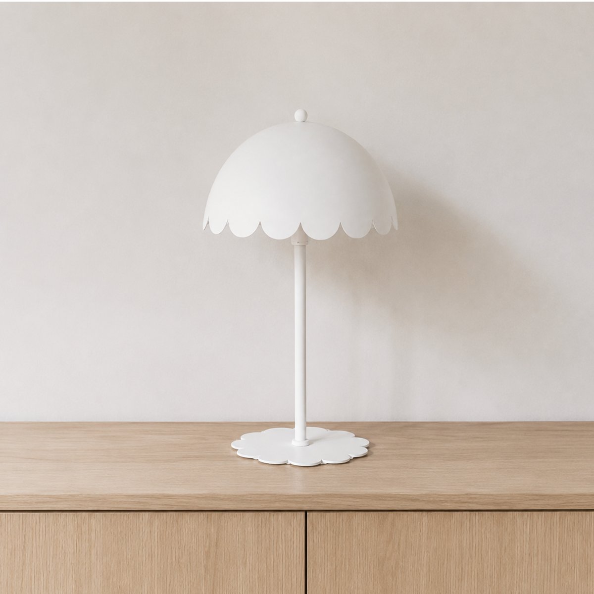 Lampe à poser en métal H43 cm - FLOW blanc, MAISON PAVANE