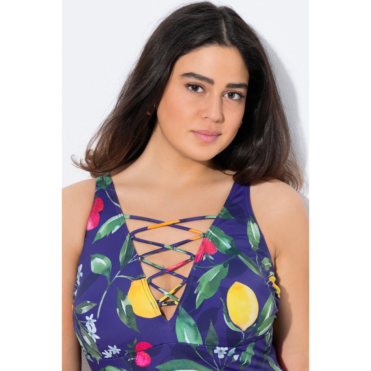 Maillot de bain, motif fruits bleu nuit, ULLA POPKEN