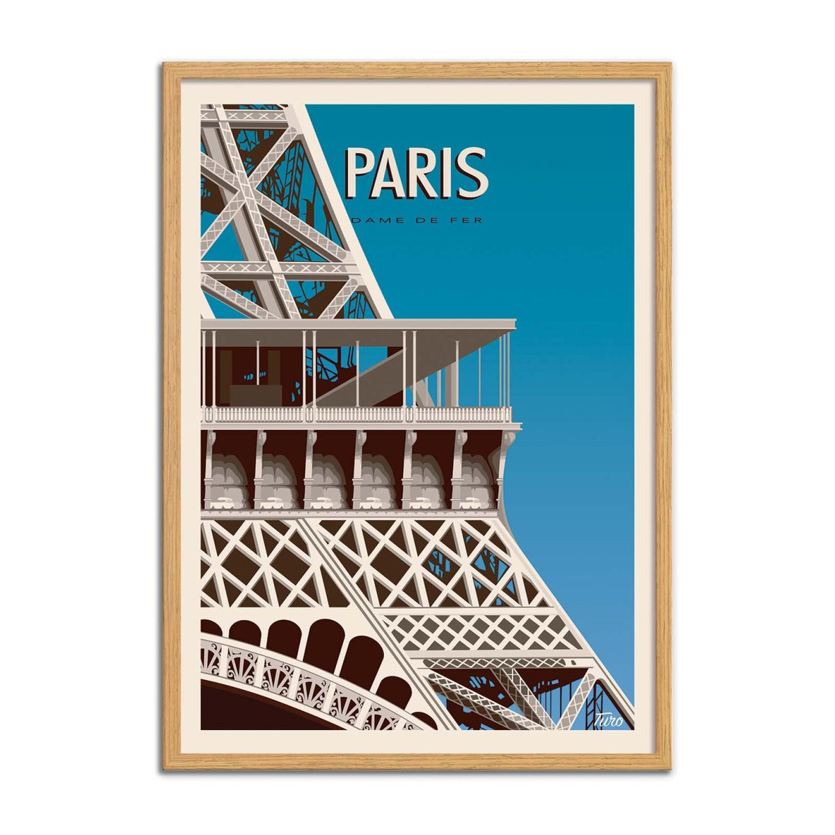 Affiche d'art - Paris - TuroMemoriesStudio bleu, WALL EDITIONS