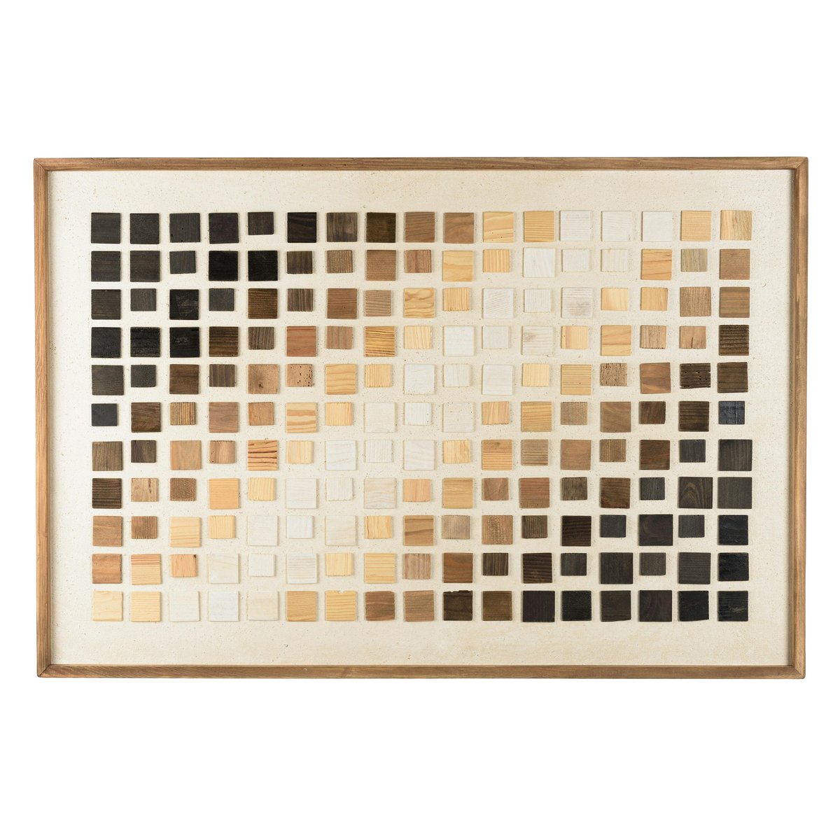 Décoration murale dégradé de mosaïques sur tissu 122 x 82 cm DENVER bois naturel, PIER IMPORT