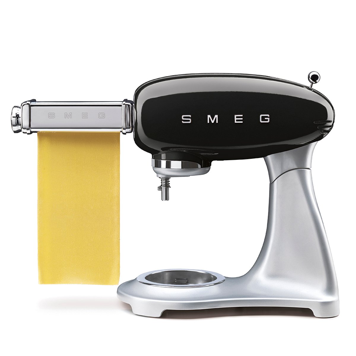 Robot patissier socle inox SMF04 noir brillant, SMEG