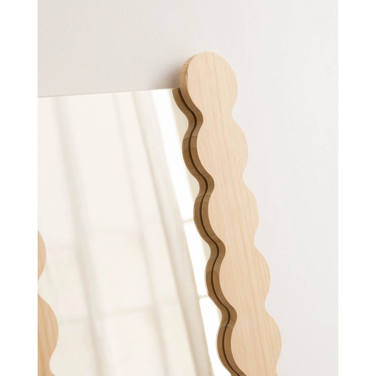Miroir en pin massif non verni SALADA bois clair, NAAN FURNITURE