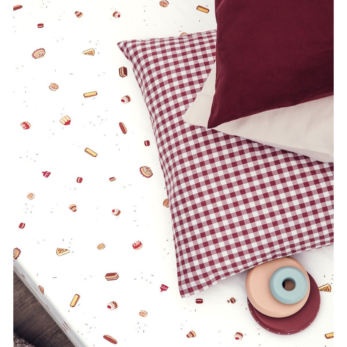 Drap housse lit bébé en coton bio, GOURMANDISES gourmandises, KADOLIS