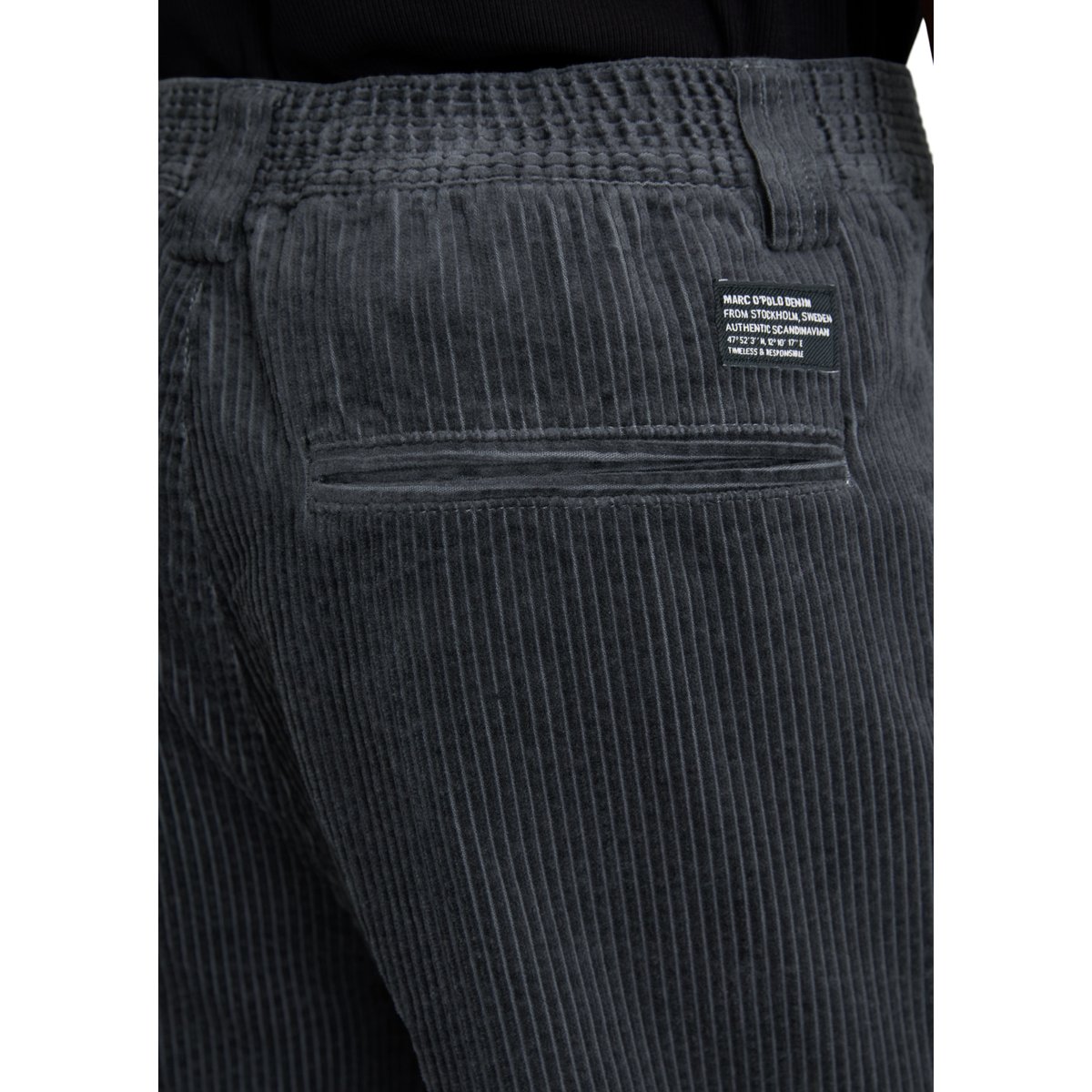 Pantalon en velours côtelé modèle Lars, coupe classique en pur coton biologique gris, MARC O’POLO DENIM
