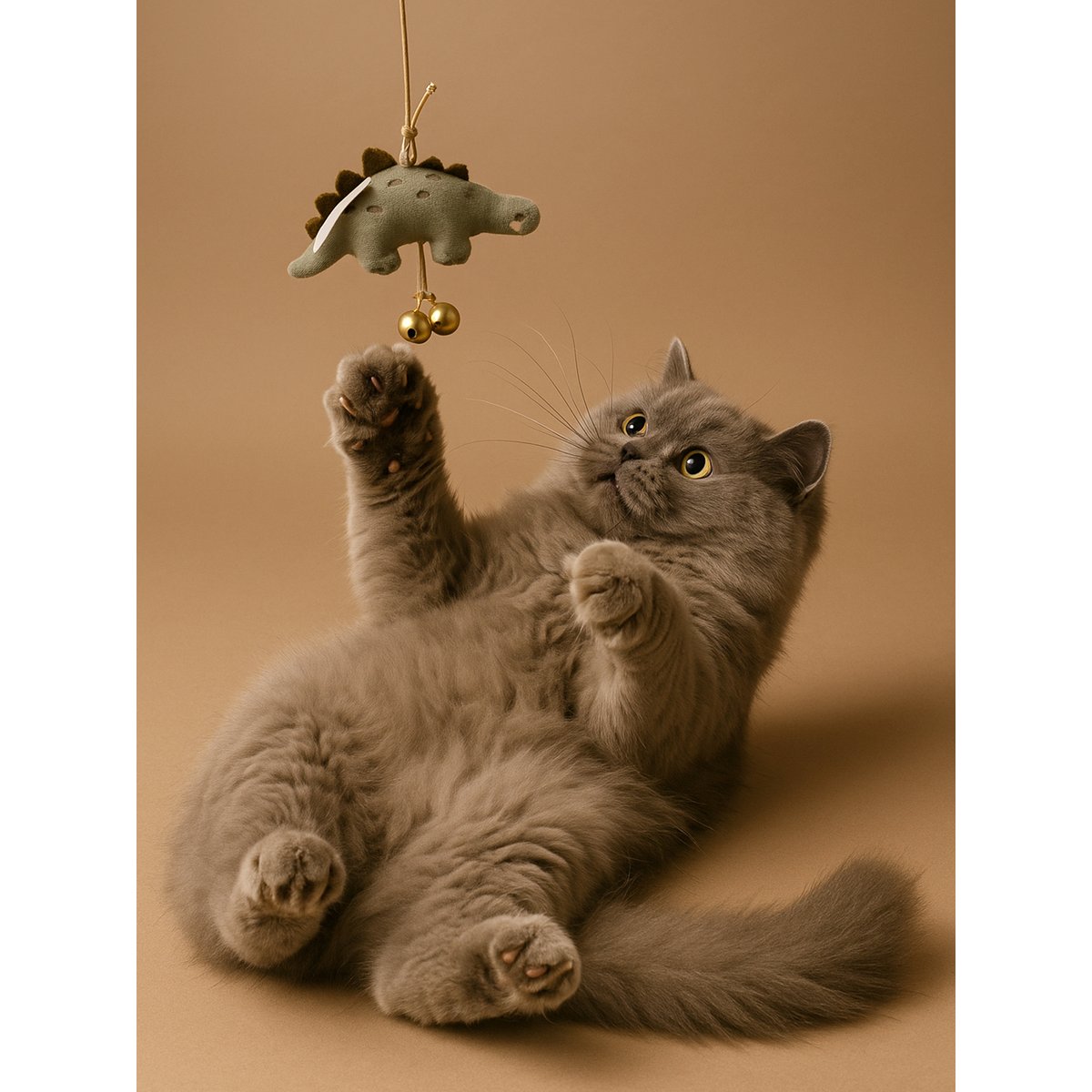 Jouet pour chat canne à pêche Dinosaures couleur unique, VERTBAUDET