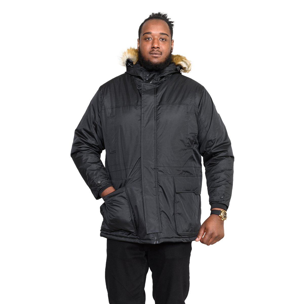 Parka uni LOVETT noir, DUKE