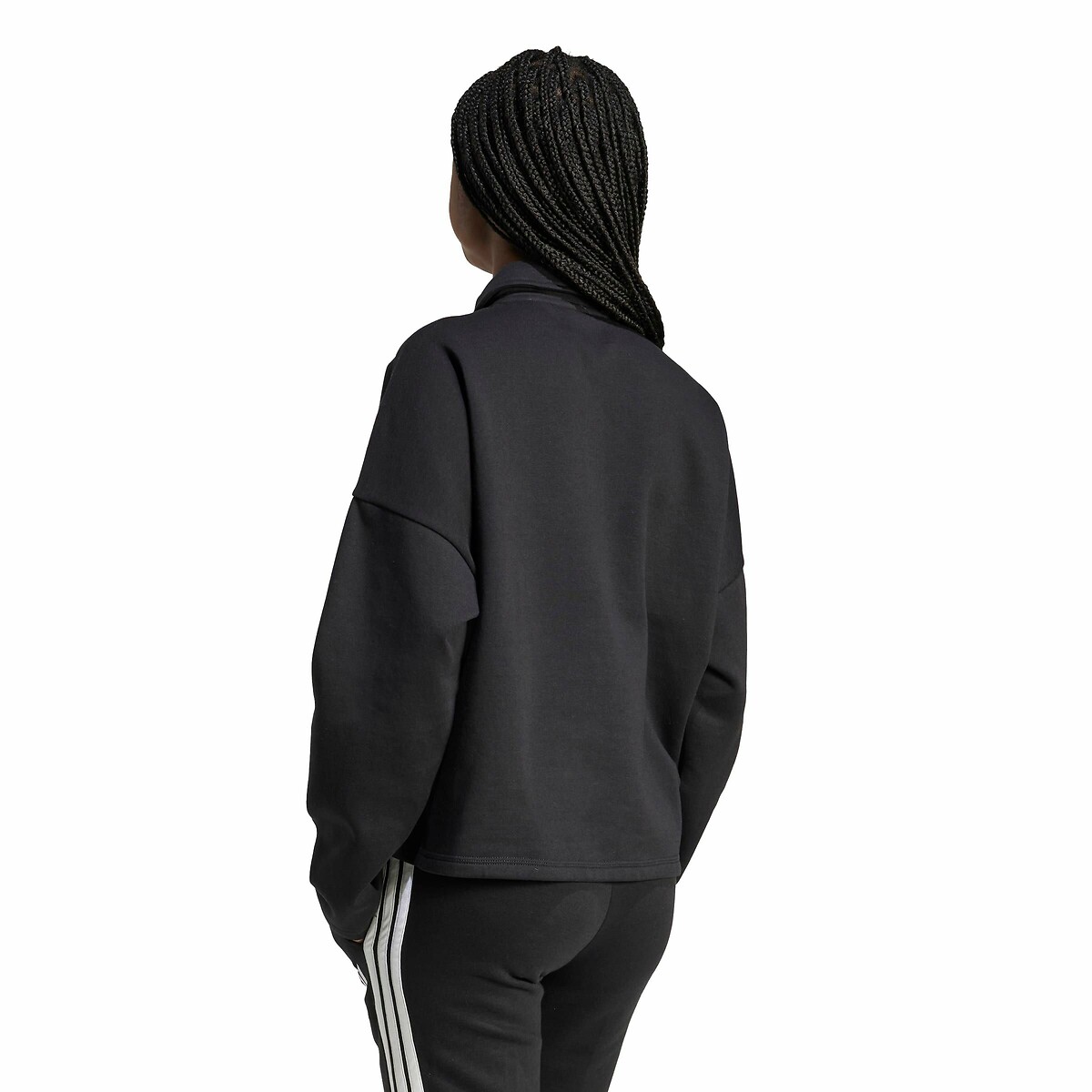 Sweat col polo Essentials Linear noir, ADIDAS SPORTSWEAR