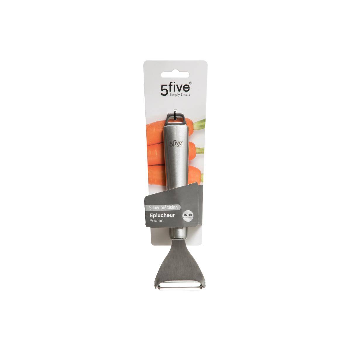Éplucheur rasoir 3 lames SILVER PRÉCISION argent, 5FIVE SIMPLY SMART