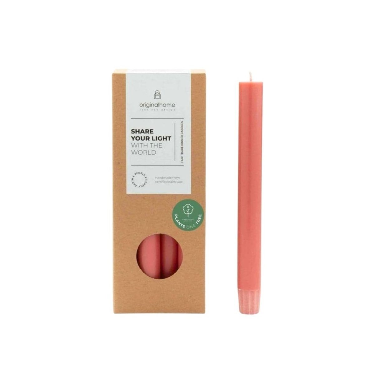 Set de 10 bougies cierges 20 cm orange, ORIGINALHOME