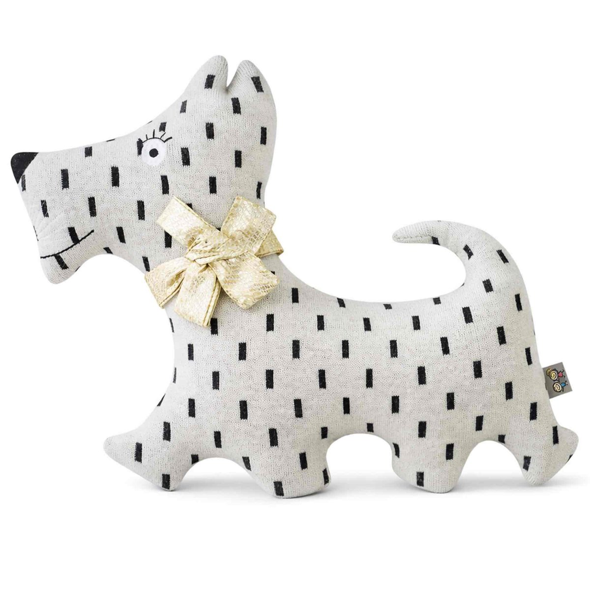 Grande peluche chien Scotty en coton bio TRICOT beige, SEVIRA KIDS