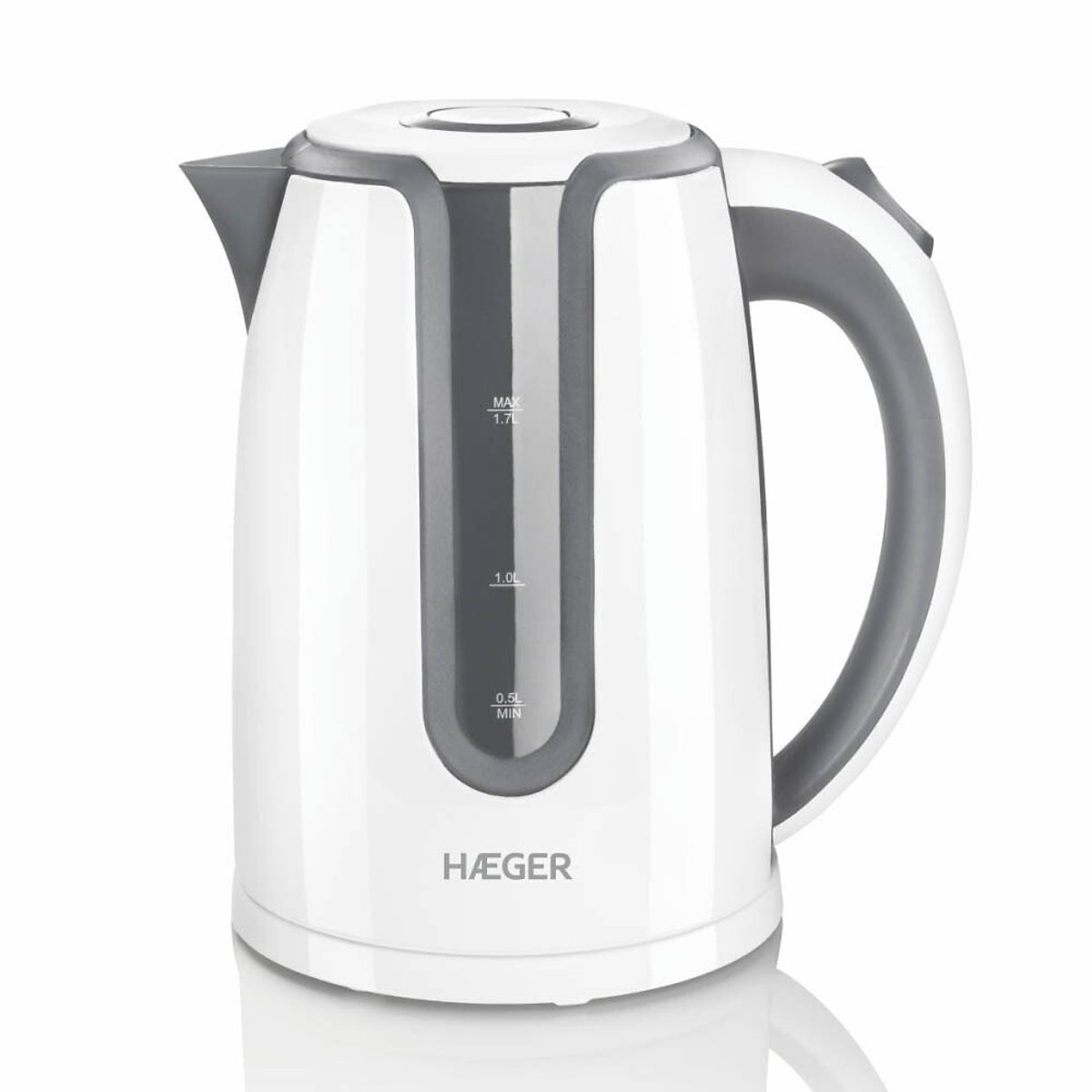 Jarro elétrico Hot Grey, HAEGER branco/cinzento, HAEGER