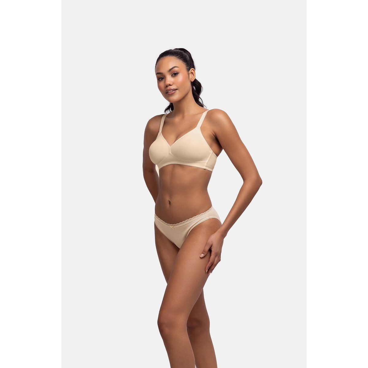 Set van 3 slips NAOMI zwart + wit + beige, DORINA