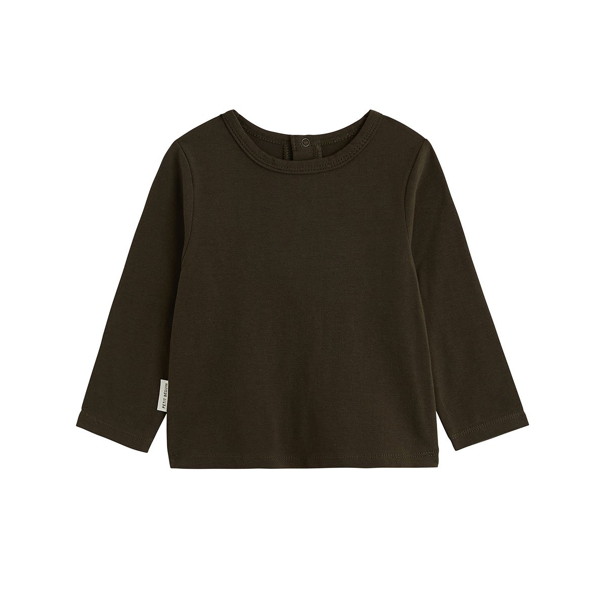 Ensemble salopette bébé en molleton et t-shirt Ginkgo ecru, PETIT BEGUIN