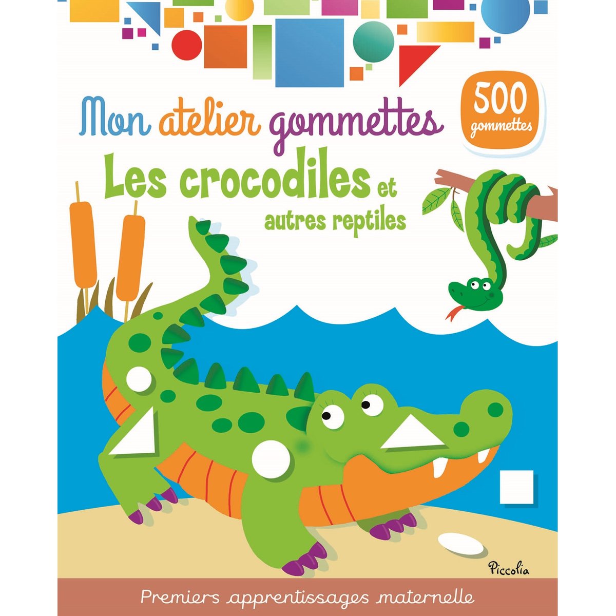 Mon atelier gommettes Les crocodiles blanc, PICCOLIA EDITIONS