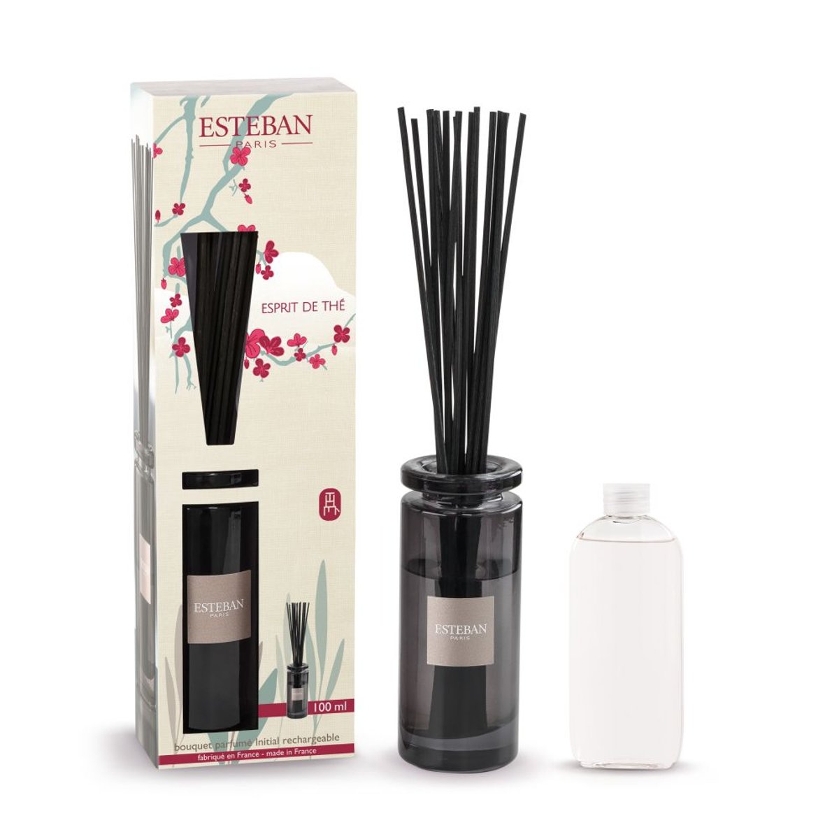 Parfum d'intérieur - Bouquet initial esprit de thé 100ml gris, ESTEBAN