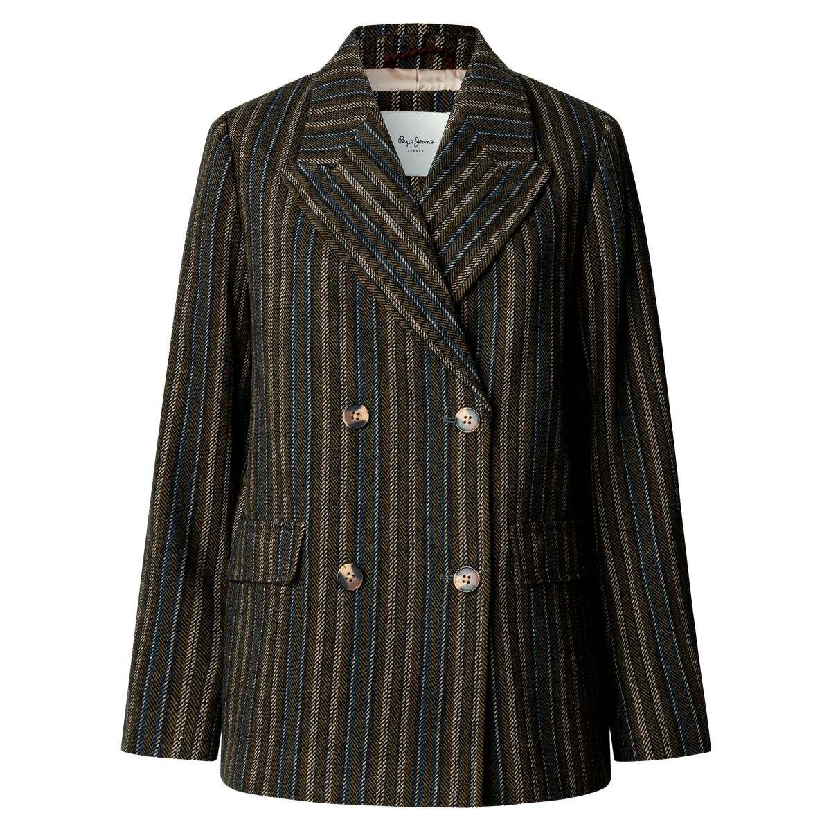 Veste Type Blazer À Carreaux vert gamme, PEPE JEANS