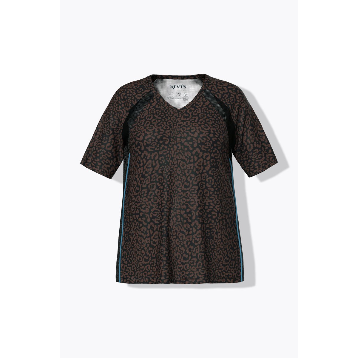 T-shirt technique avec matière recyclée marron, ULLA POPKEN