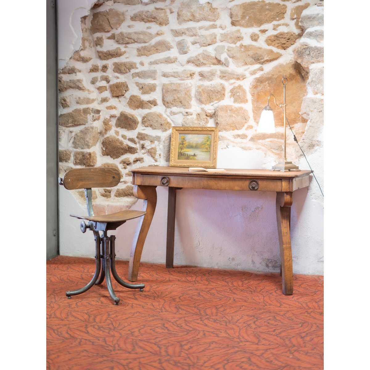 Chaise d'atelier en bois Alma N°795 - Bon état bois, DEBONGOUT