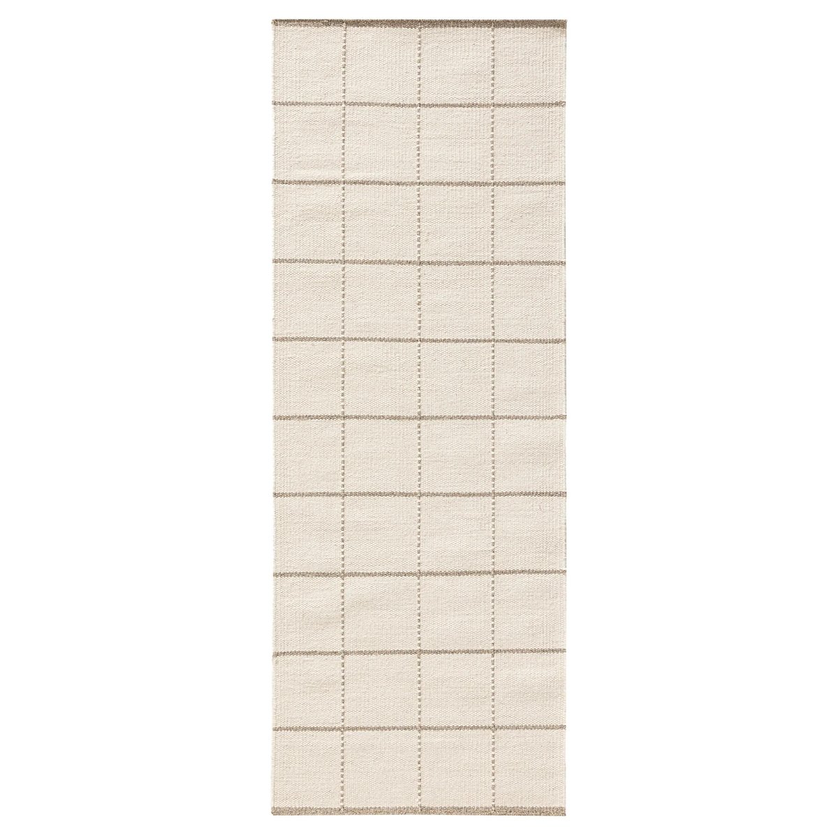 Tapis de couloir en laine tissé main GYDA crème, BENUTA