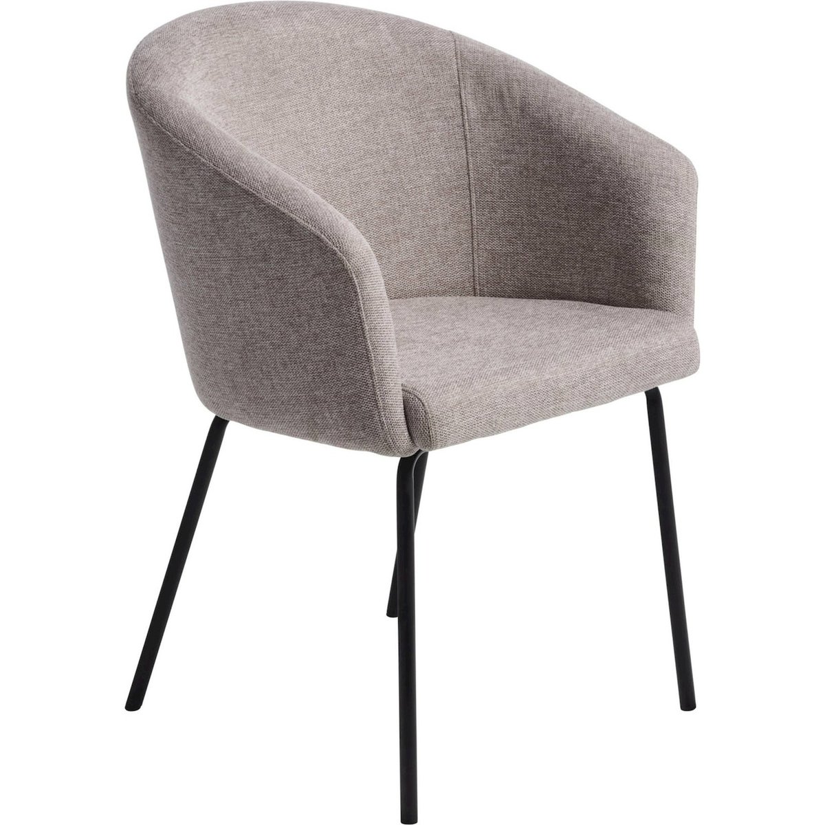 Chaise enveloppante à accoudoirs MUMMLE gris foncé, RECOLLECTION